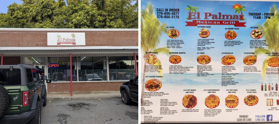 El Palmar Mexican Grill Menu