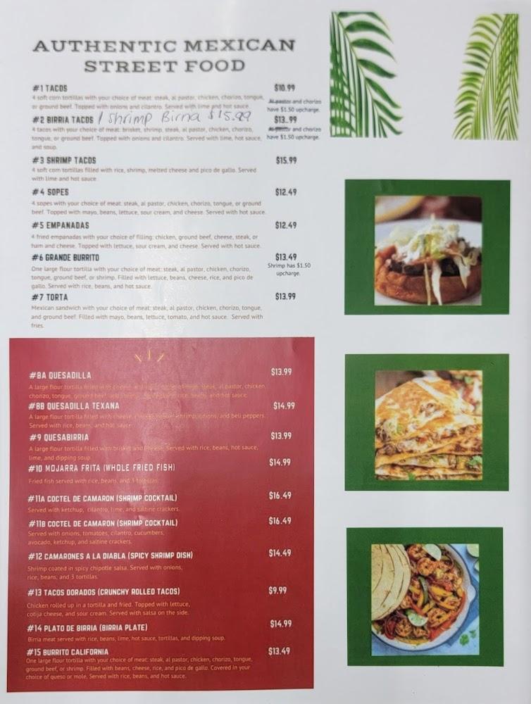 El Palmar Mexican Grill Menu image 2